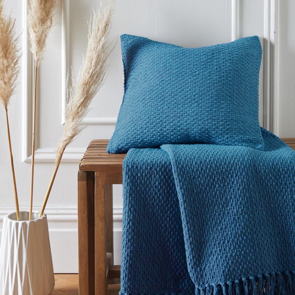 Drift Home Hayden Textured Weave Eco-Friendly 100% Recycled Cotton Cushion Cover