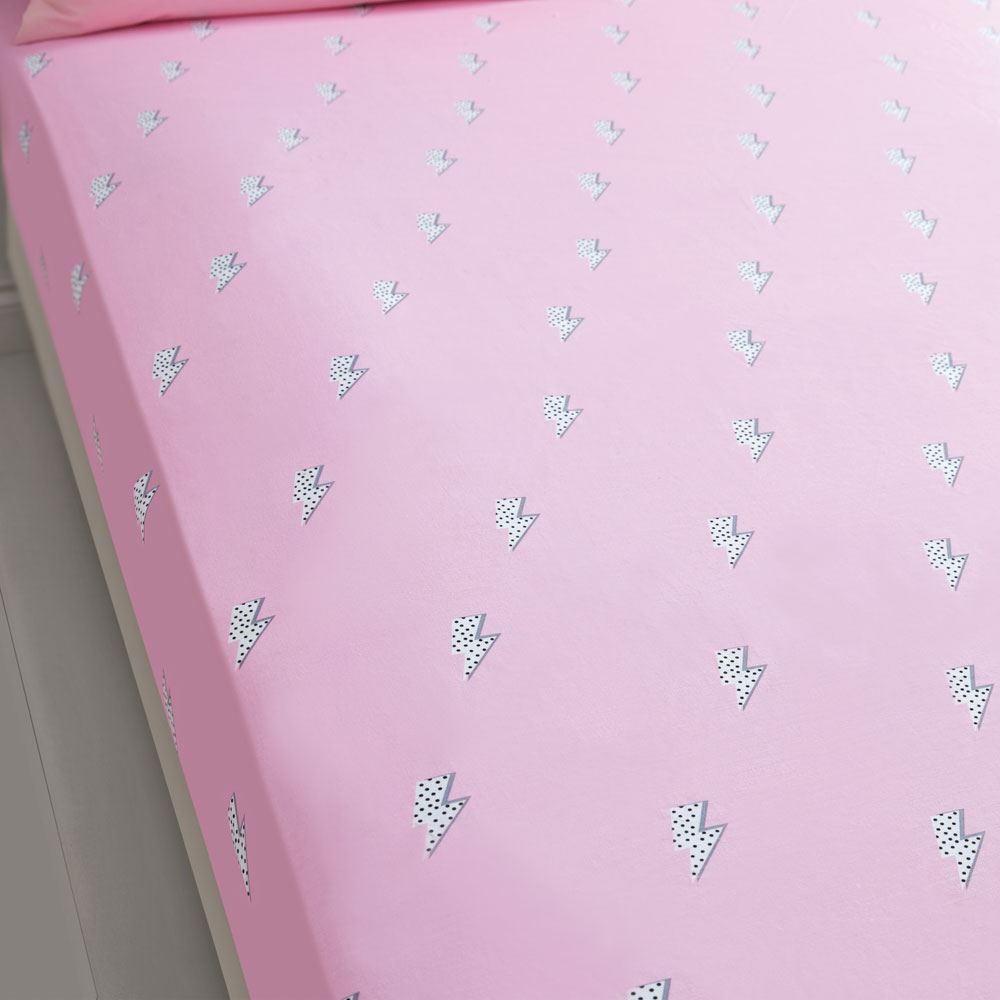 Sassy B Lightning Bolt Print Fitted Sheet