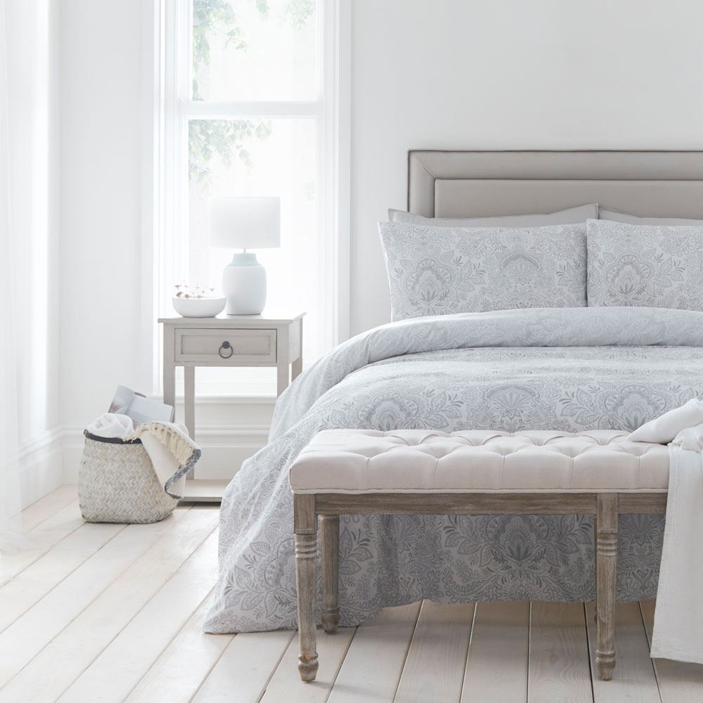 Drift Home Savari Damask Print Eco-Friendly Duvet Cover Set