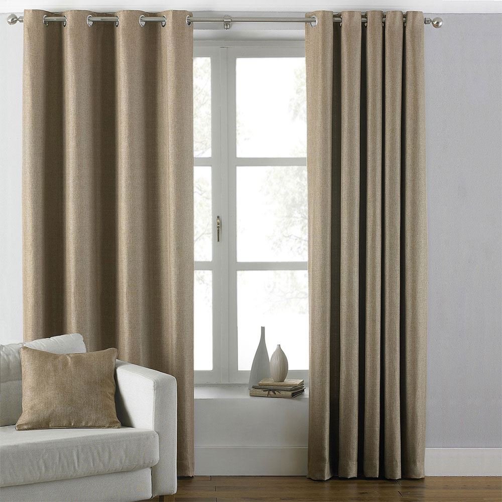 Paoletti Atlantic Woven Twill Eyelet Curtains