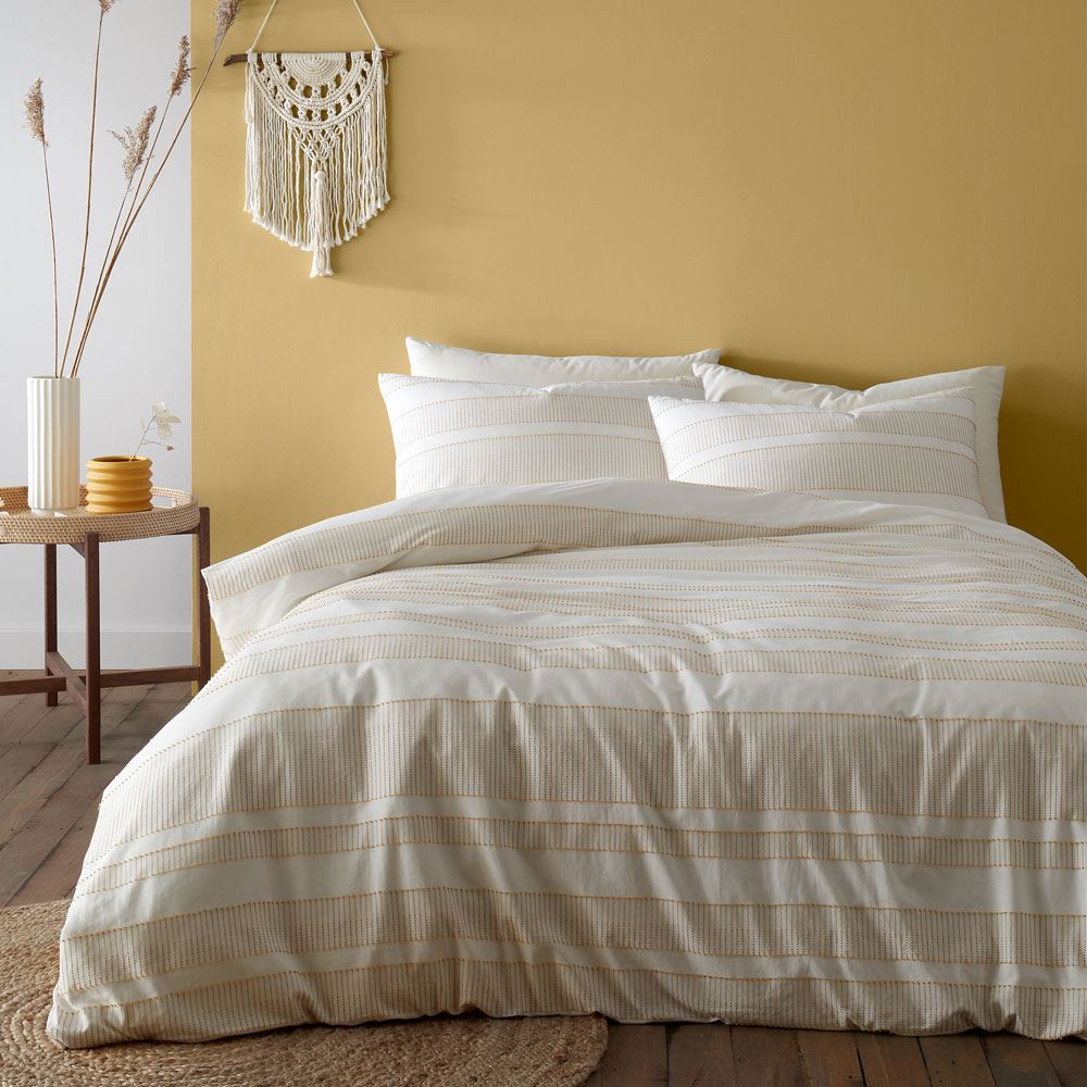 Pineapple Elephant Cairns Tufted Jacquard 100% Cotton Duvet Cover Set