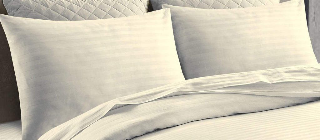 Night Zone Satin Stripe 100% Cotton 250 Thread Count Flat Sheet