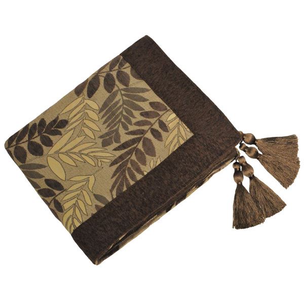 Riva Home Fern Chenille Velvet Woven Tasseled Throw, 145 x 180 Cm