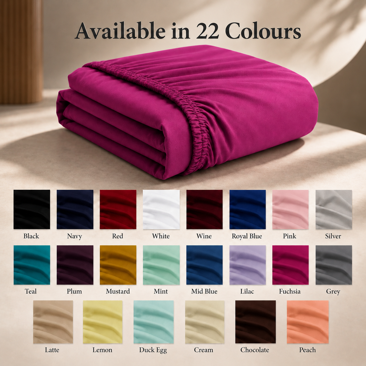 Night Zone Easy-care extra deep fitted sheets