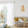 Pineapple Elephant Aletta Tufted Stripe Slot Top Voile Curtain Panel