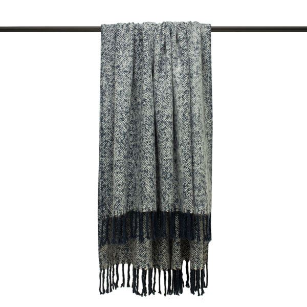 Furn Weaver Herringbone Tasselled Throw, 130 x 180 Cm