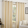 Emma Barclay Faux Silk Eyelet Lined Curtains, Cream, 66 x 54 Inch