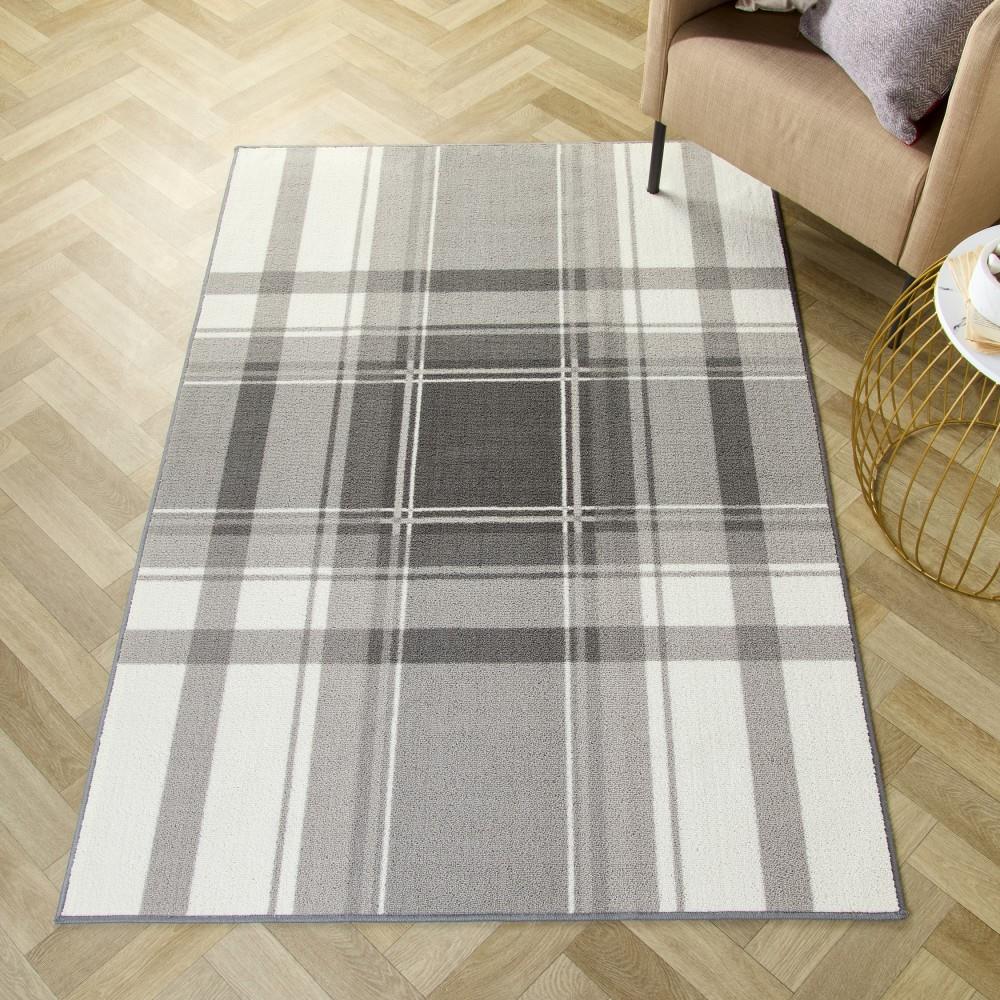 Fusion Balmoral Check Non-Slip Washable Rug