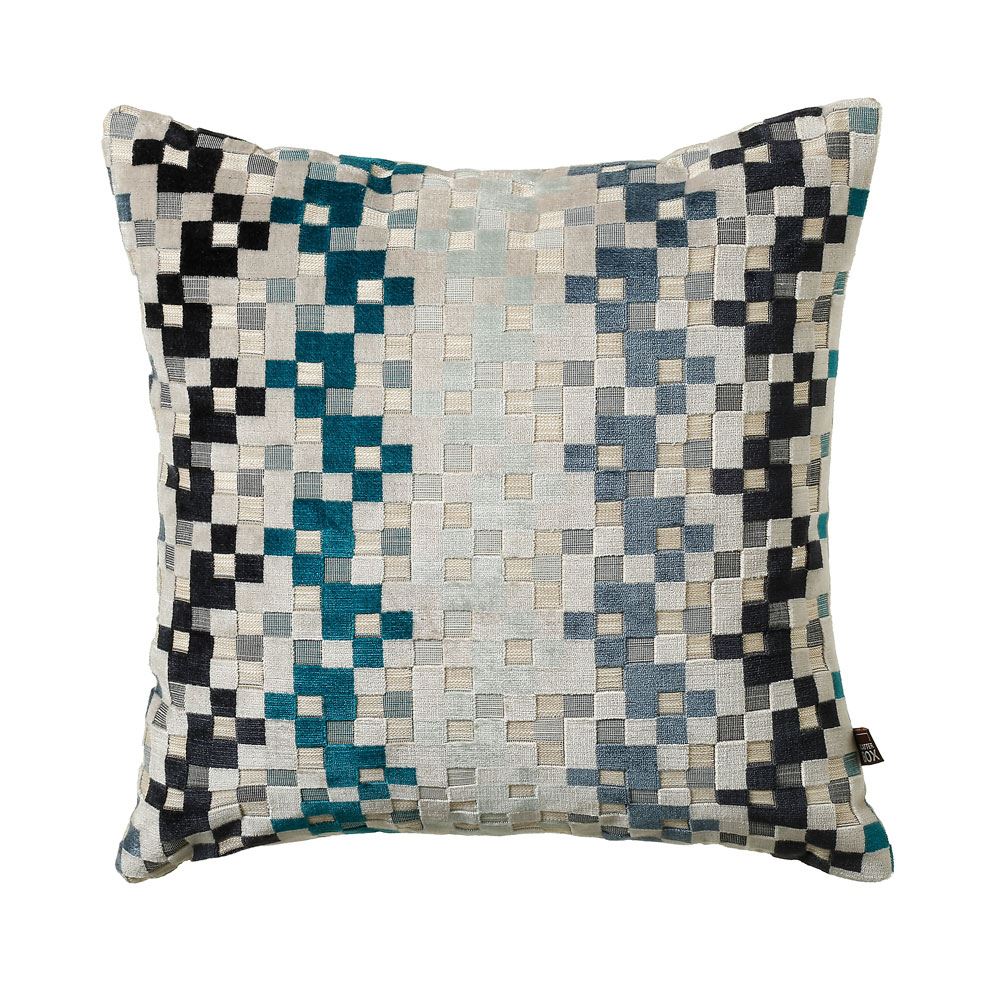 Scatter Box Puzzle Cut Velvet Feather Filled Cushion