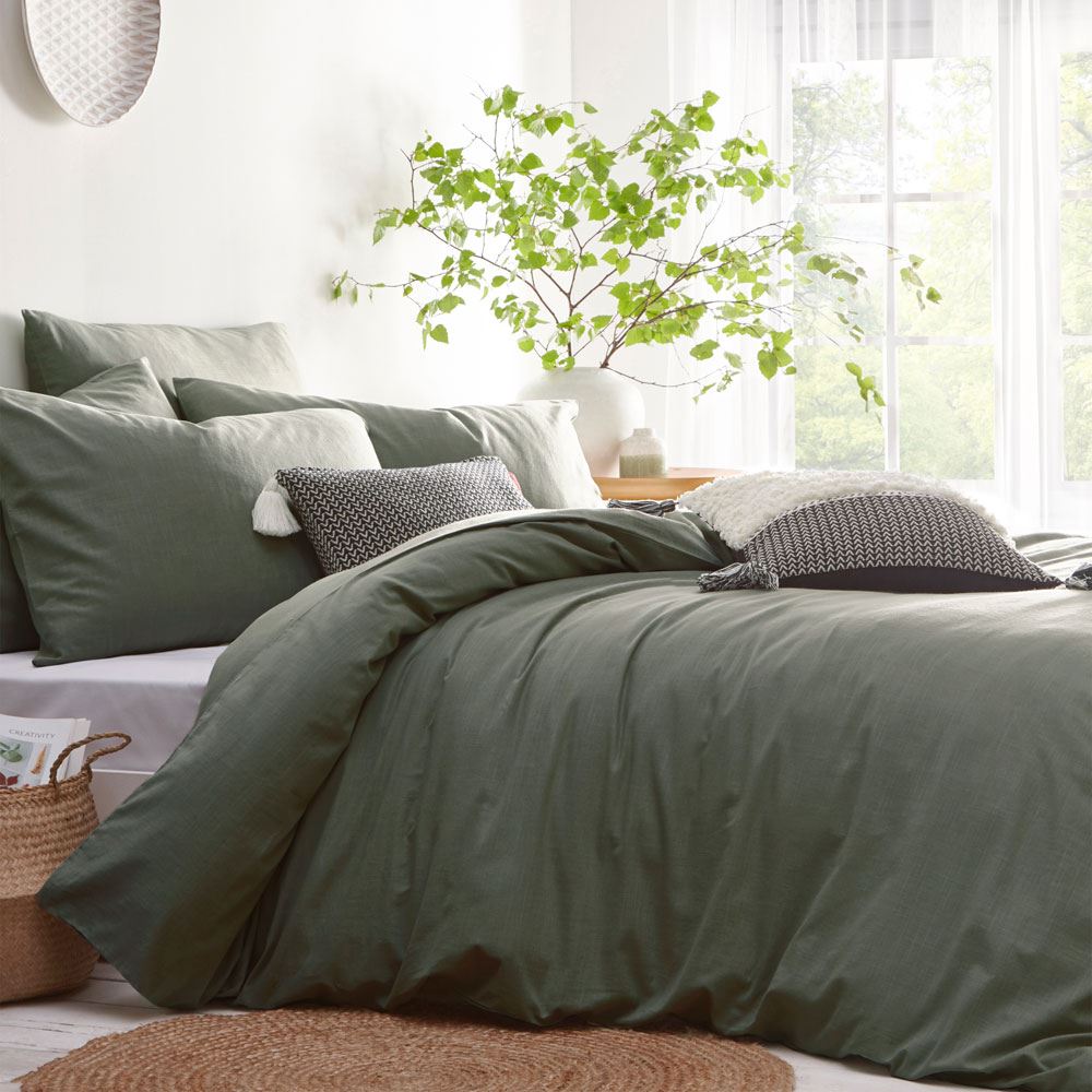 The Linen Yard Stonehouse 100% Cotton Duvet Cover Set