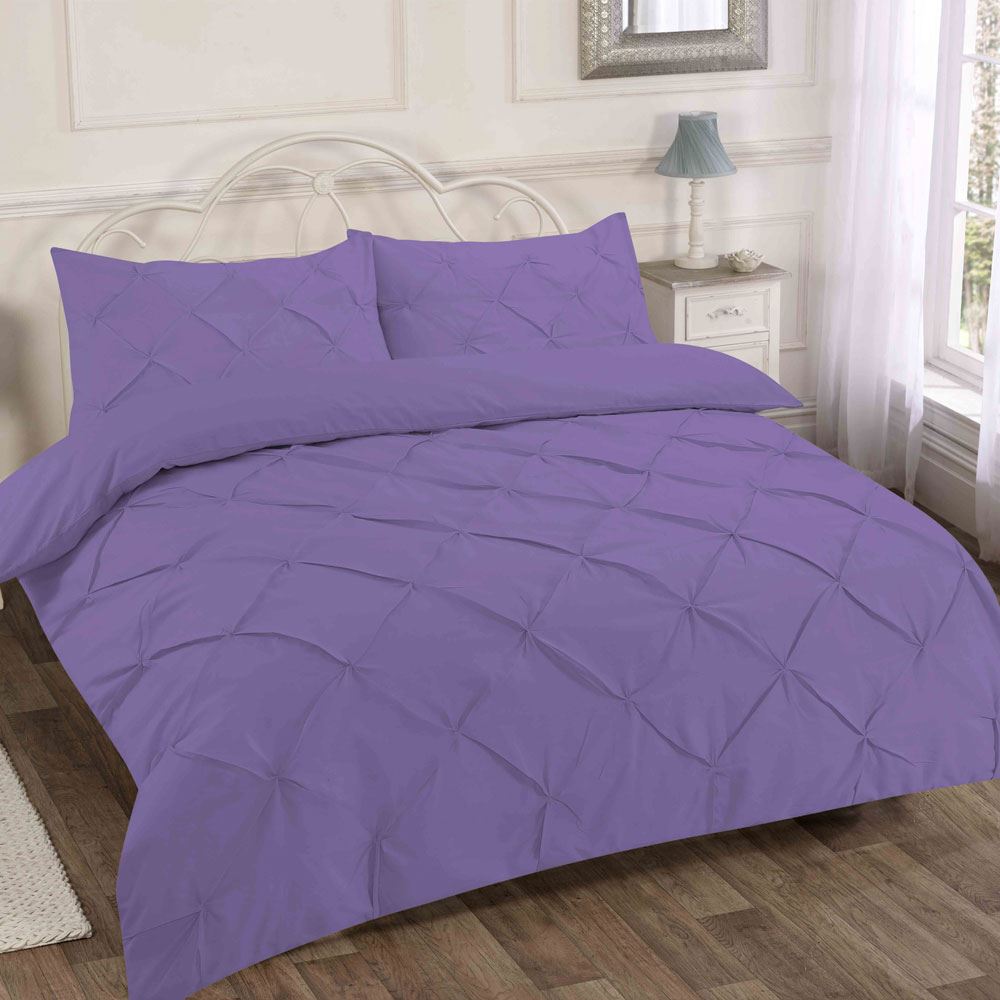 Night Zone Alexander Diamond Pintuck Duvet Cover Set