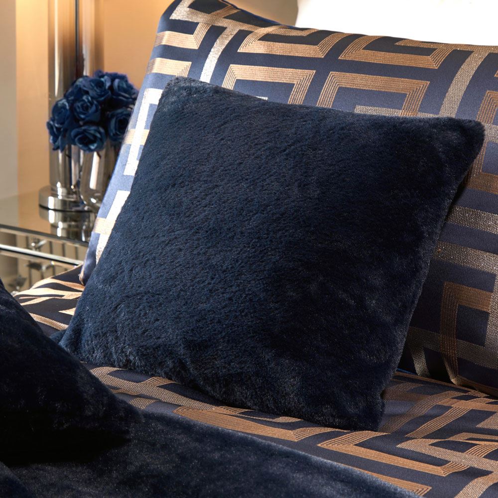 Soiree Lucie Soft Faux Fur Teddy Fleece Filled Cushion