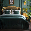 Laurence Llewelyn Bowen Siena Velvet Quilted border Bedspread
