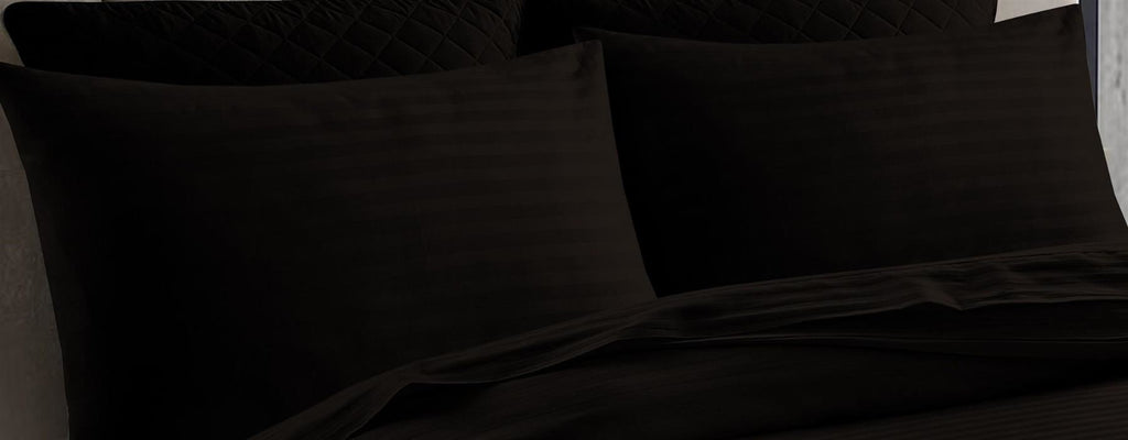 Night Zone Satin Stripe 100% Cotton 250 Thread Count Fitted Sheet