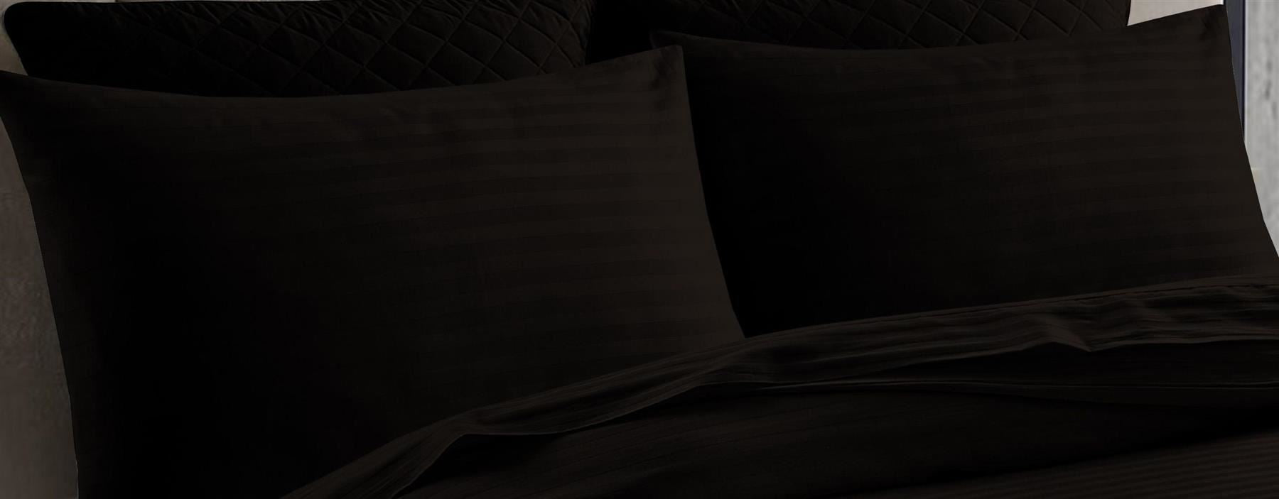 Night Zone Satin Stripe 100% Cotton 250 Thread Count Fitted Sheet