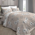 Dreams & Drapes Kitty Botanical Print Easy Care Quilted Bedspread