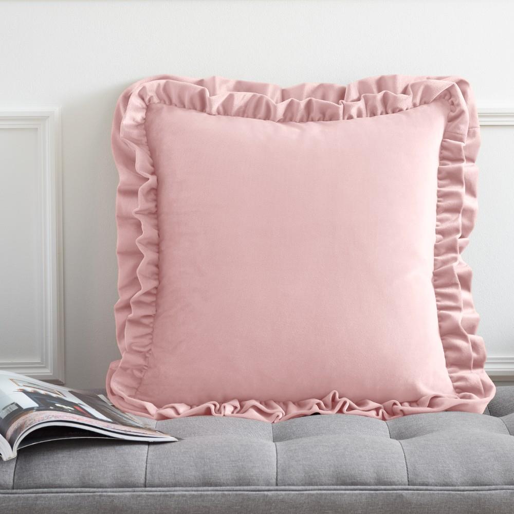 Catherine Lansfield So Soft Velvet Touch Double Frill Filled Cushion