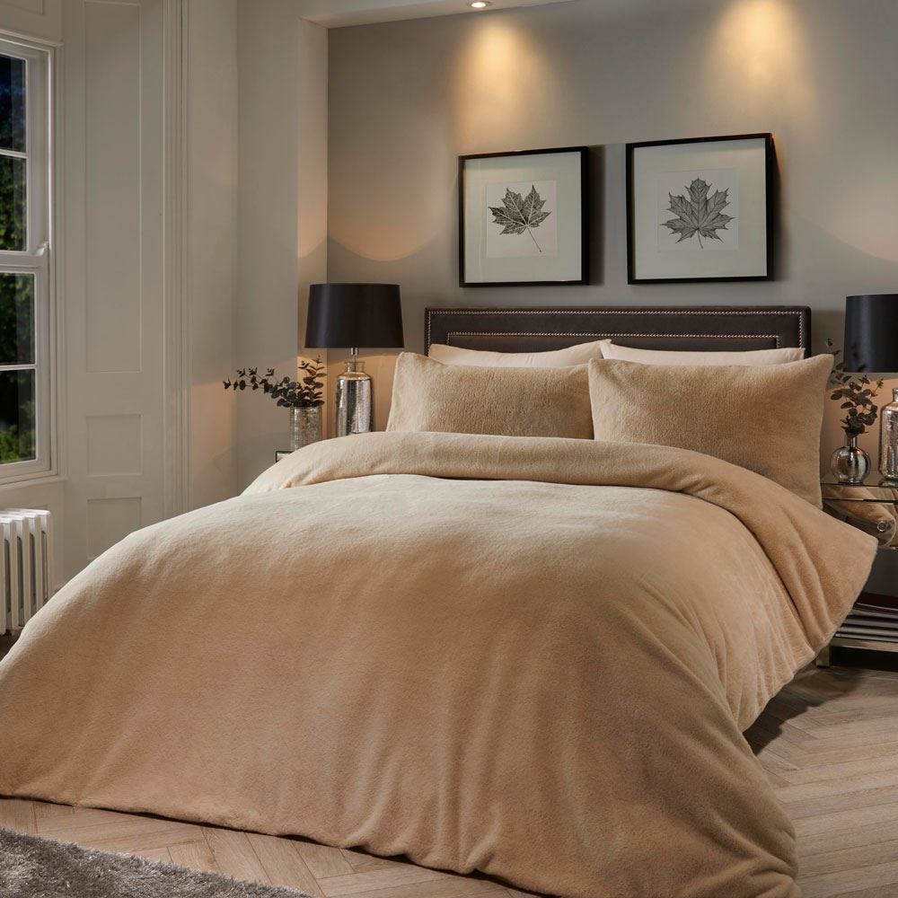 Soiree Natasha Cosy Faux Fur Teddy Fleece Duvet Cover Set