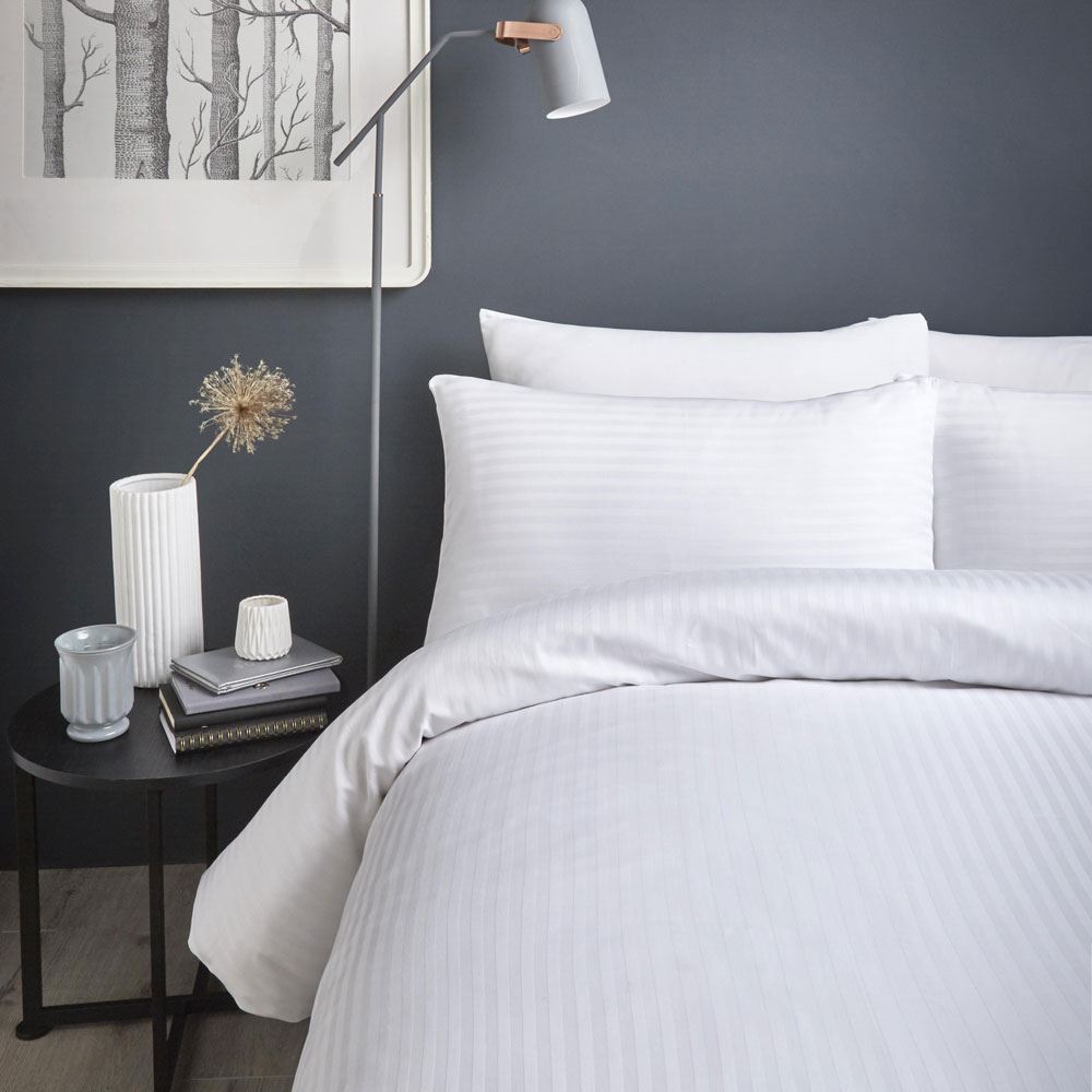 Serene Sirolo Dobby Stripe Easy Care Duvet Cover Set