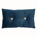 Paoletti Panther Bejewelled Buttons Faux Velvet Filled Cushion