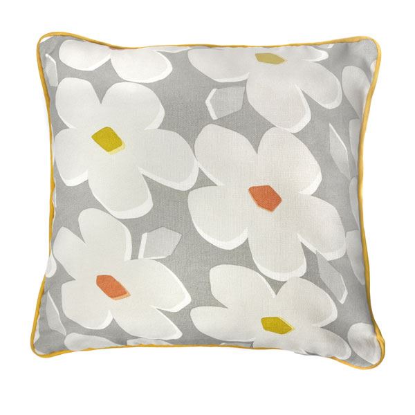 Fusion Aura Floral 100% Cotton Piped Cushion Cover, 43 x 43 Cm