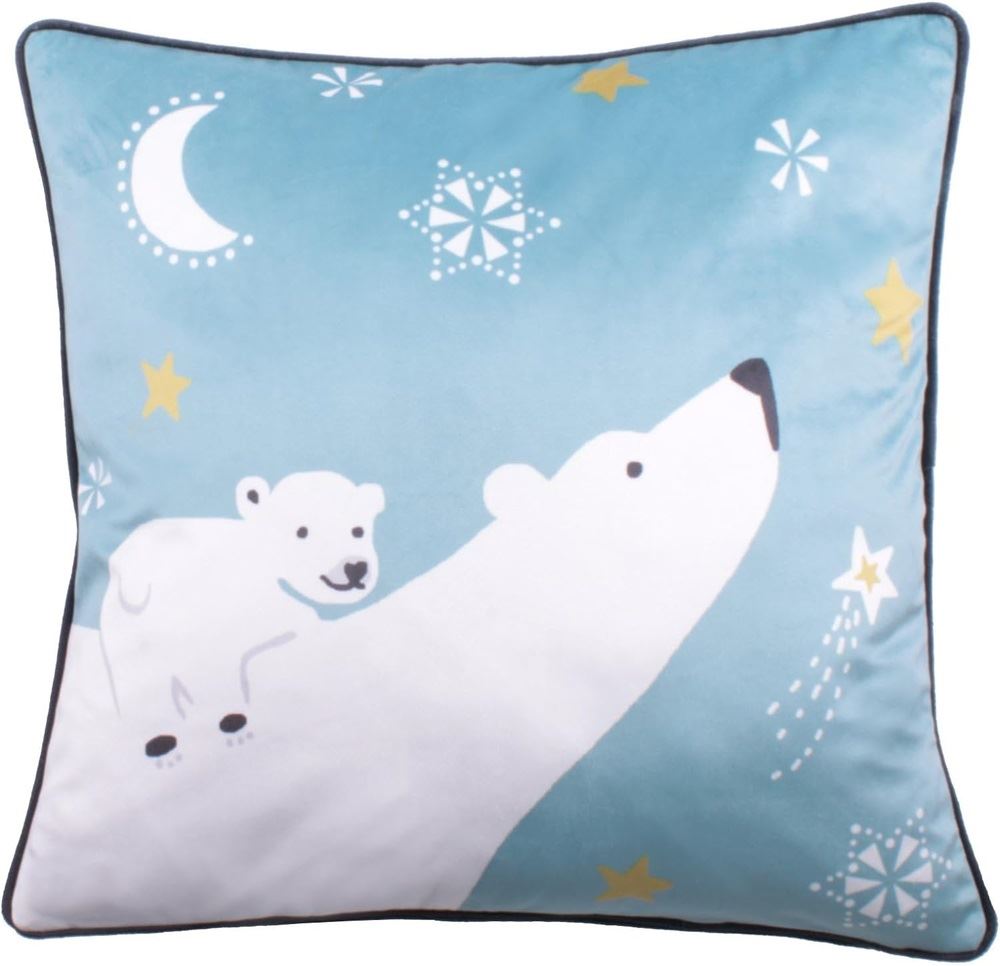 Fusion Christmas Starry Night Cosy Soft Piped Edge Cushion Cover