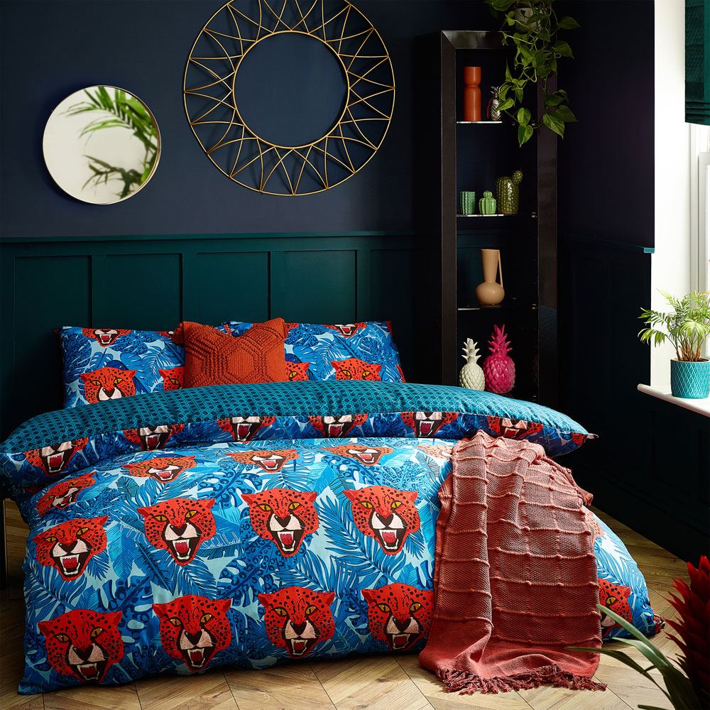 Furn Untamed Tiger Wildlife Print Reversible Duvet Cover Set