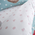 Catherine Lansfield Kids Polka Dot Heart Print Easy Care Fitted Sheet