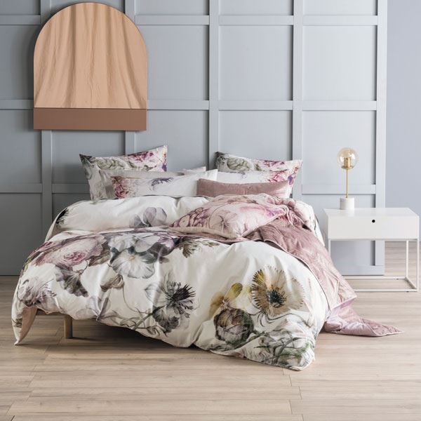 Linen House Ellaria Floral 100% Cotton Duvet Cover Set, Multi