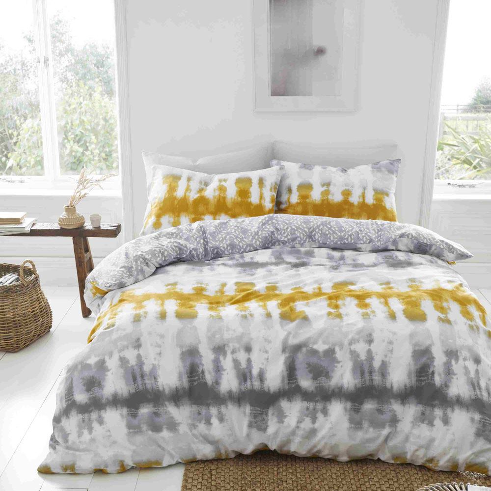 Pineapple Elephant Hermosa Tie Dye Print 100% Cotton Reversible Duvet Cover Set