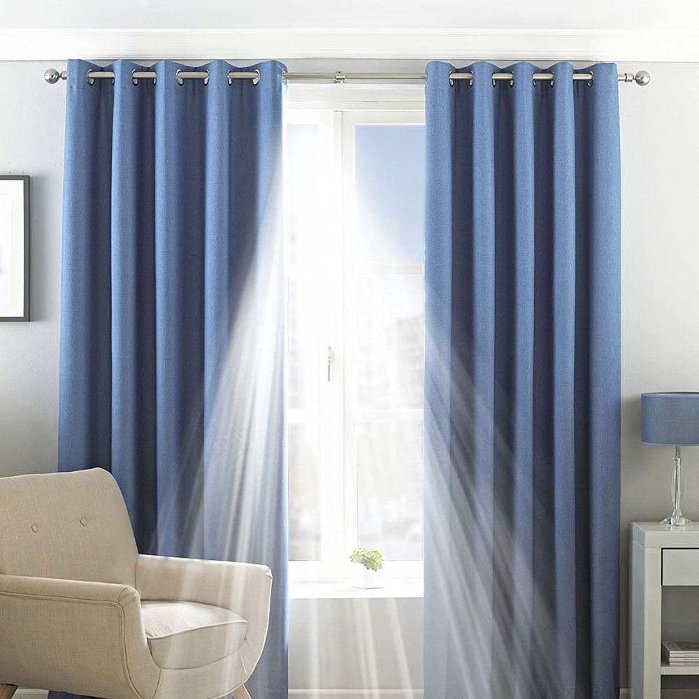 Riva Home Eclipse Plain Thermal Blackout Eyelet Lined Curtains