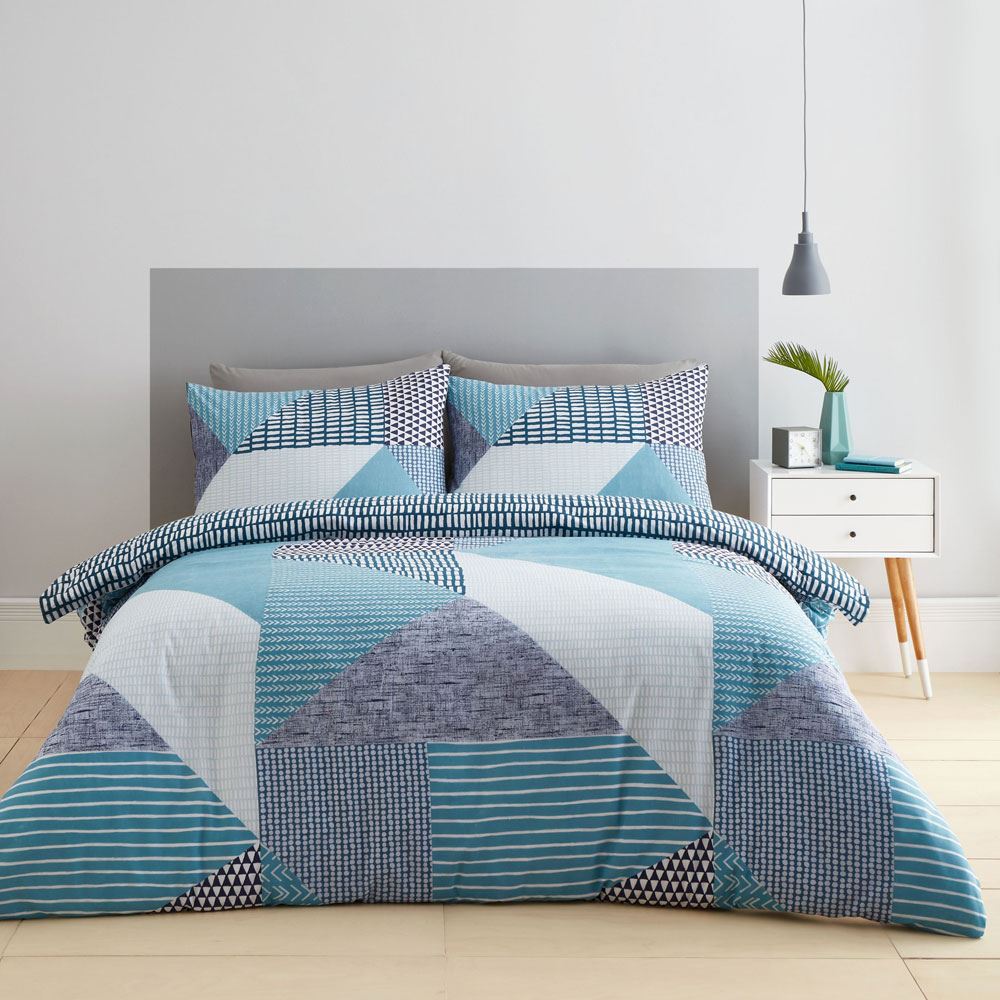 Catherine Lansfield Larsson Geo Easy Care Reversible Duvet Cover Set