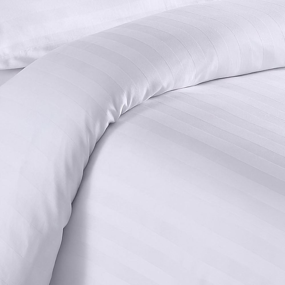 Linens Limited Blenheim Satin Stripe 100% Cotton 200 Thread Count Duvet Cover & Pillow Case Set