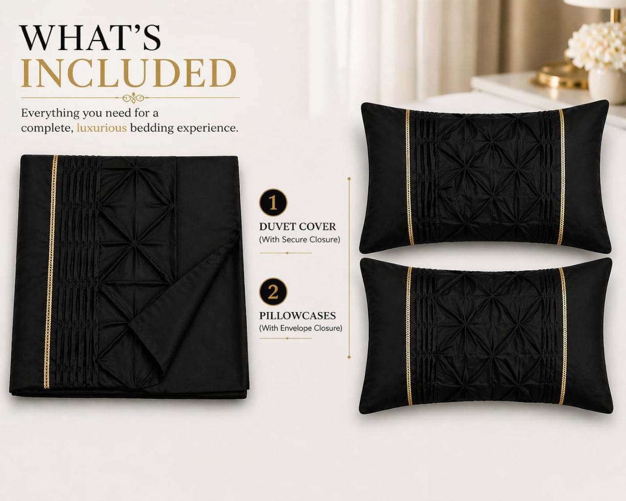 Night Zone Elegant Eleanor Duvet Cover Set