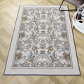 Dreams & Drapes Design Finch & Flower Bohemian Damask Woven Non-Slip Rug