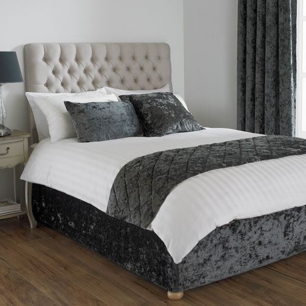 Paoletti Verona Crushed Velvet Divan Bed Base Wrap