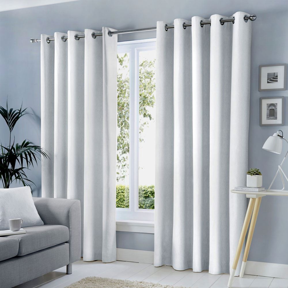 Fusion Sorbonne 100% Cotton Eyelet Lined Curtains