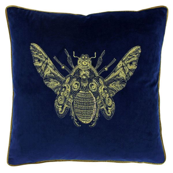 Riva Paoletti Cerana Embroidered Piped Cushion Cover, 50 x 50 Cm