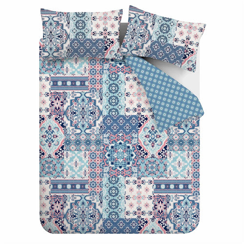 Catherine Lansfield Boho Patchwork Easy Care Reversible Duvet Cover Set