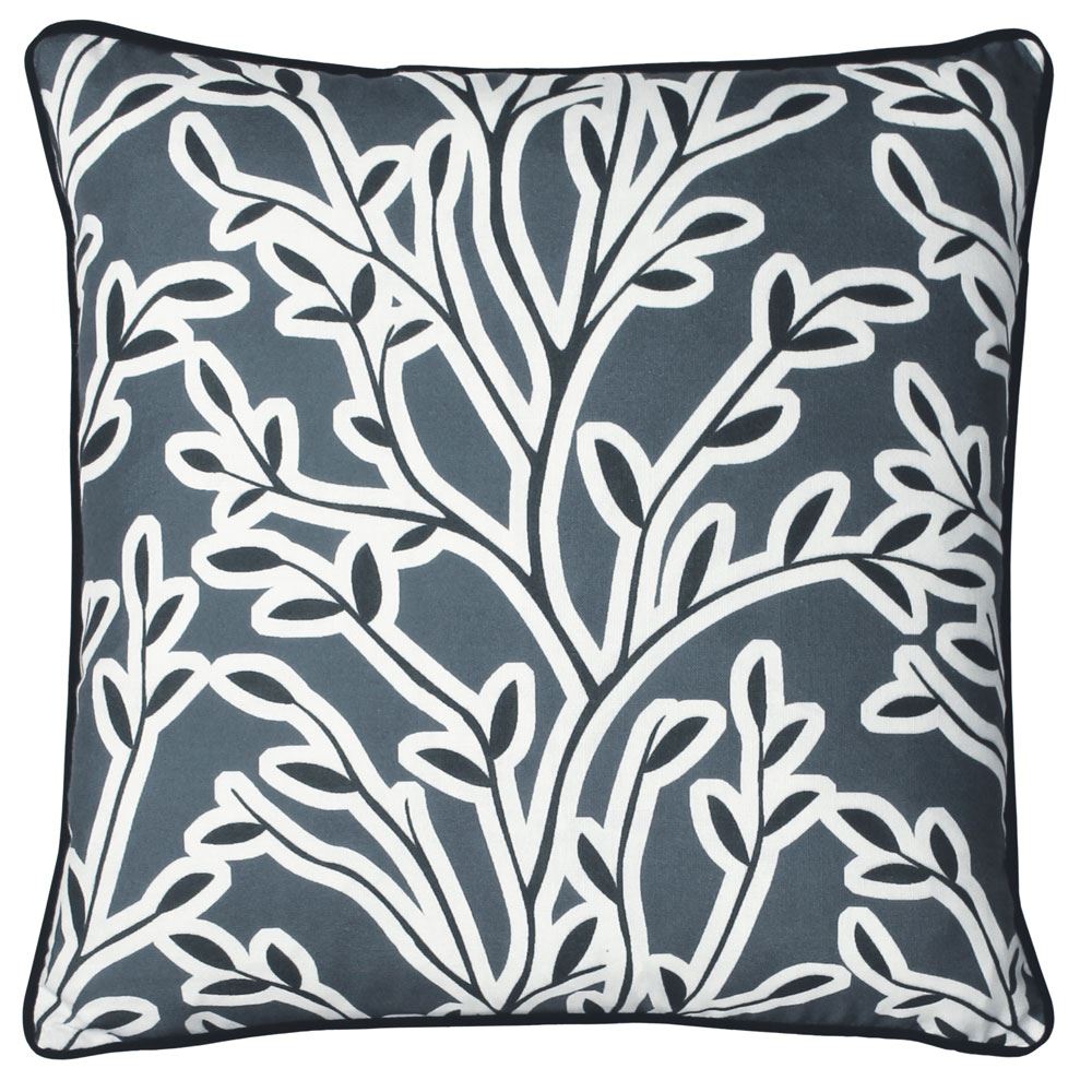 Furn Annika Leaf Print Piped Edge Cushion Cover