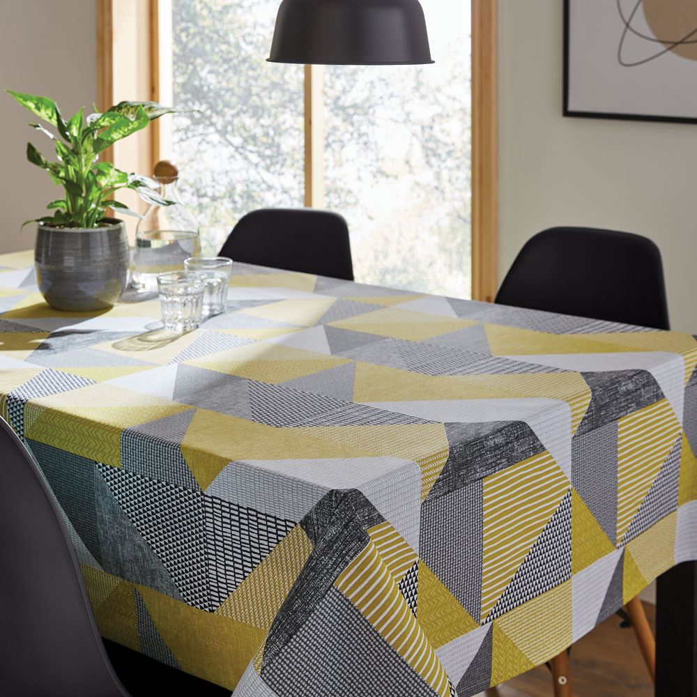 Catherine Lansfield Larsson Geo 100% Cotton Tablecloth