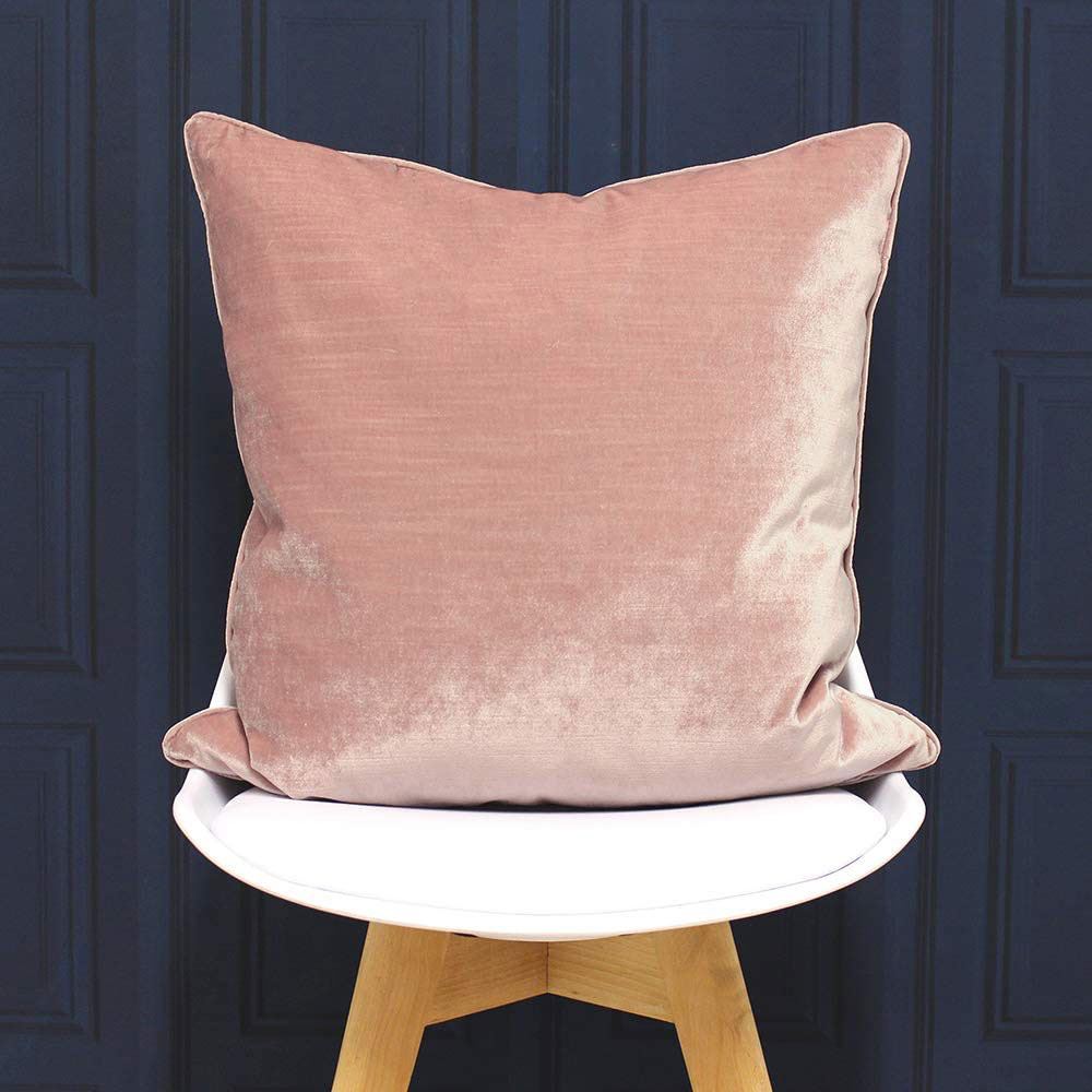 Riva Paoletti Luxe Soft Faux Velvet Piped Cushion Cover