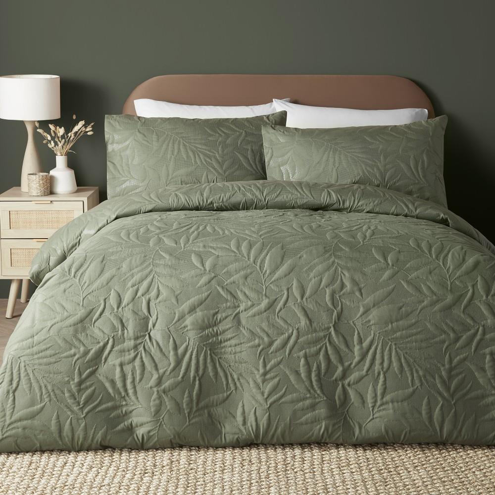 Serene Luana Pinsonic Stitch Quilted Duvet Cover Set