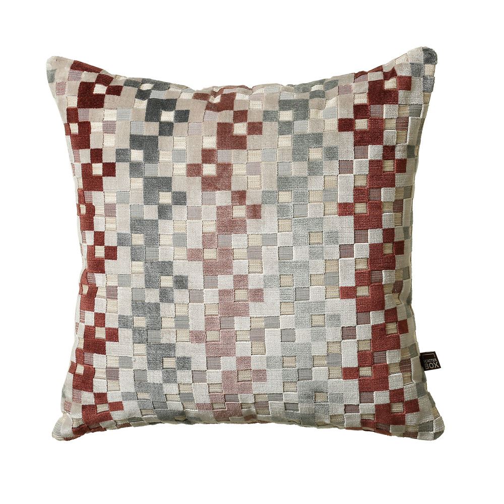 Scatter Box Puzzle Cut Velvet Feather Filled Cushion