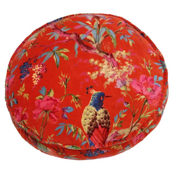 Riva Paoletti Paradise Faux Velvet Round Cushion Cover, 50 Cm Diameter