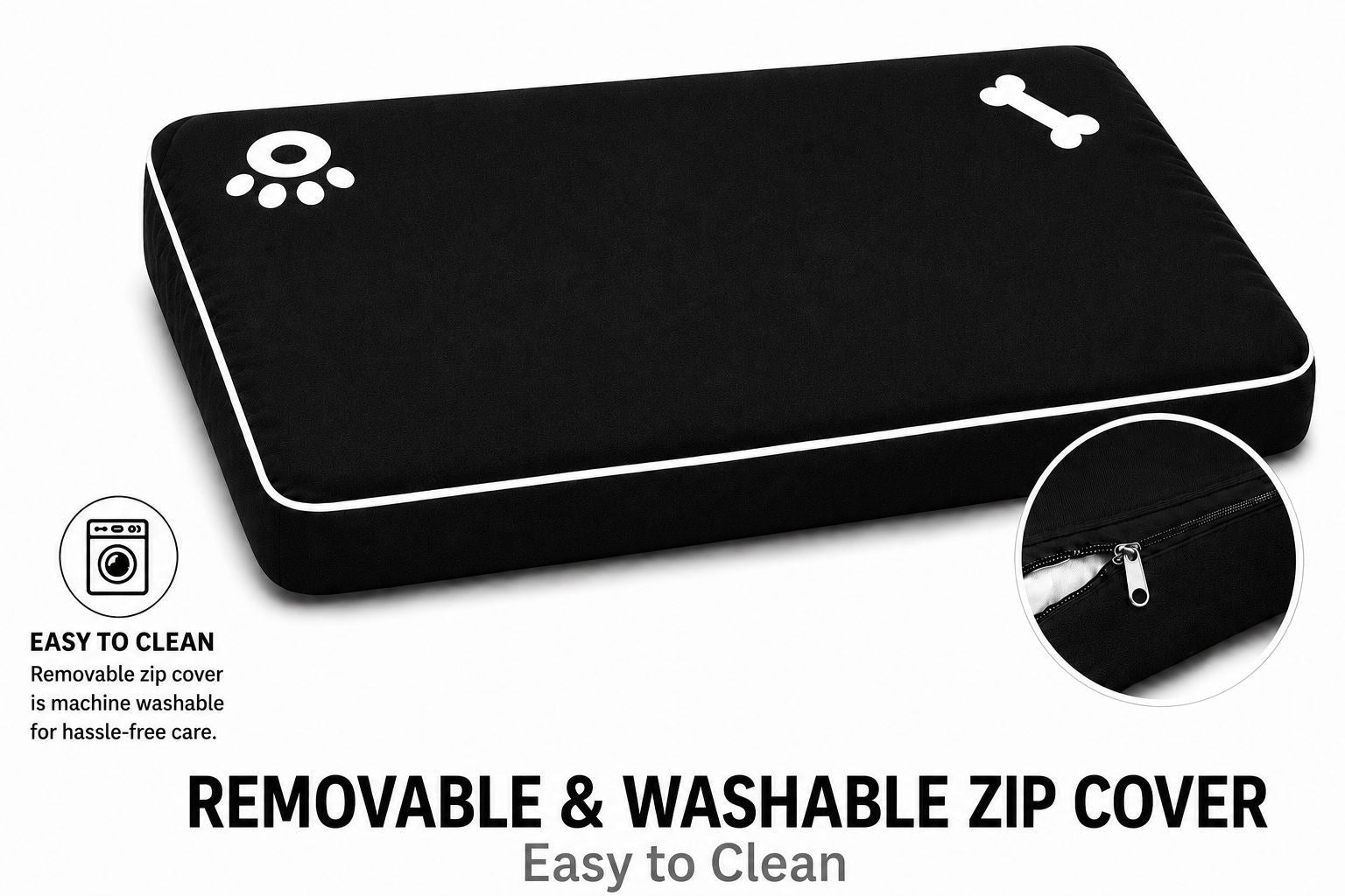 Night Zone Super Soft Bone & Paw Pet Bed Mat