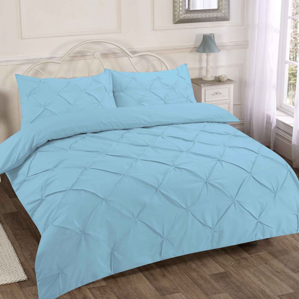 Night Zone Alexander Diamond Pintuck Duvet Cover Set