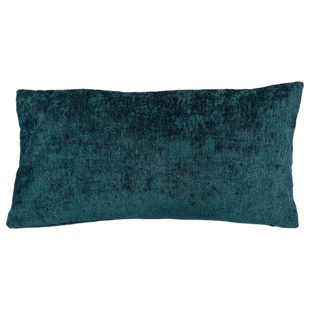 Riva Home Hampton Chenille Texture Plain Cushion Cover, Peacock, 30 x 60 Cm