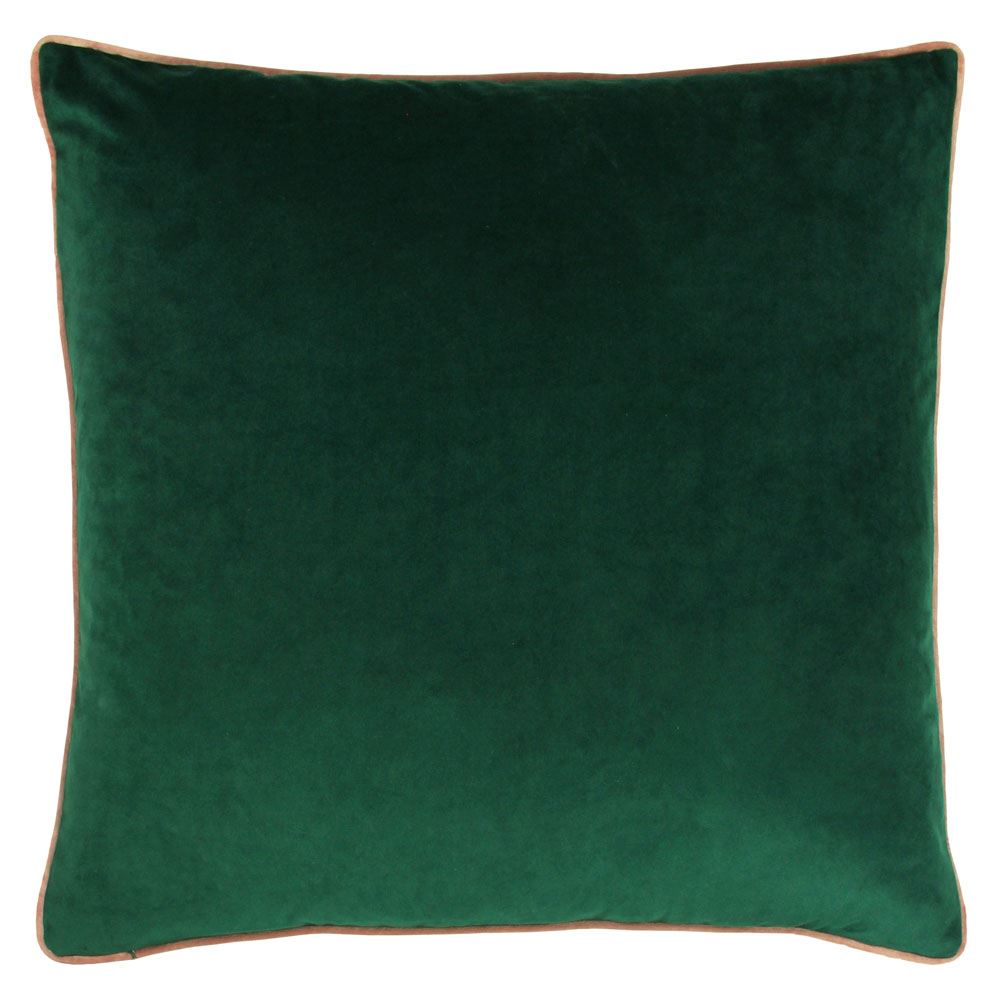 Riva Paoletti Meridian Faux Velvet Piped Cushion Cover