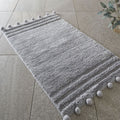 Catherine Lansfield Pom Pom Tufted Bath Mat, Silver